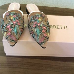 Alberta Ferretti 10mm Mia crystal mules
